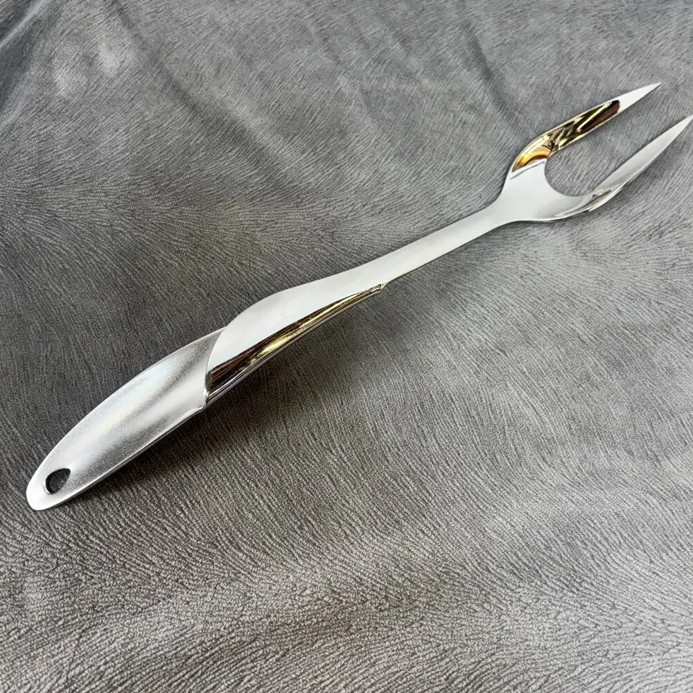 Copco 18/8 Stainless Steel Serving Carving Fork 2 Prong Double Fold Handle 13